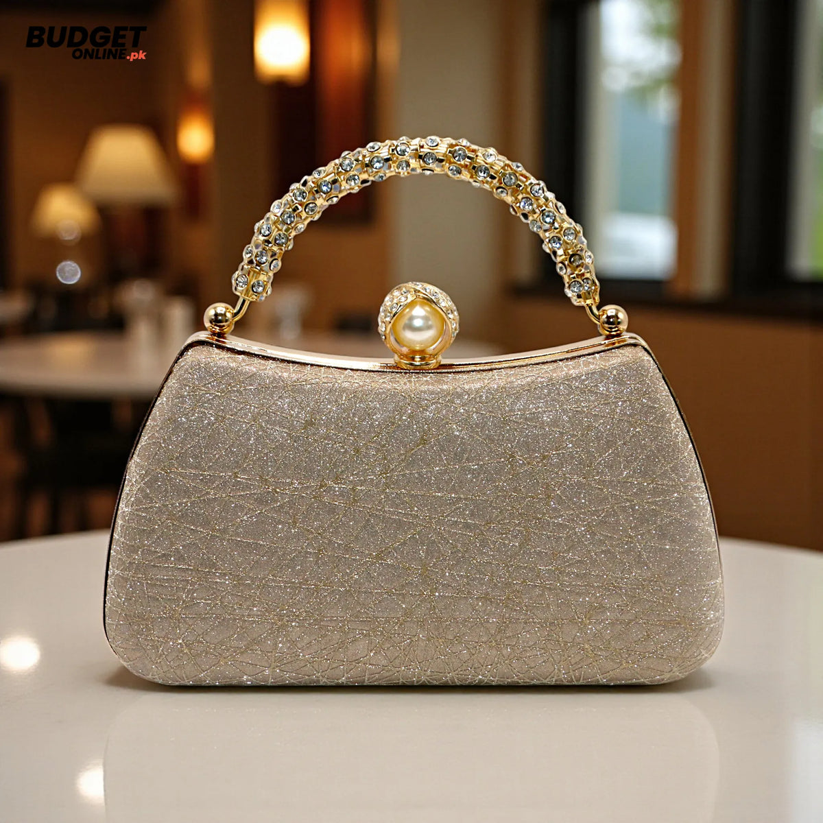 Pearl Clasp Bridal Clutch