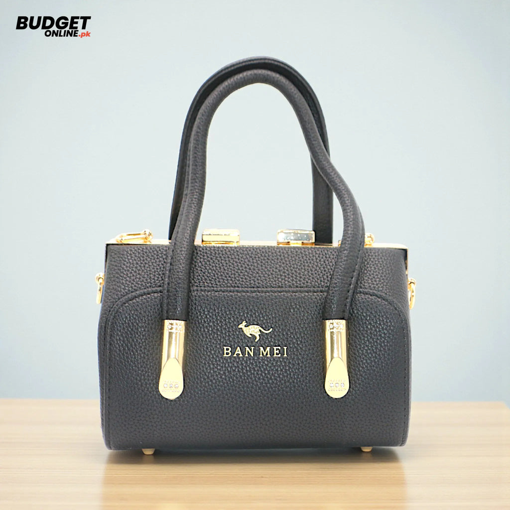 Women’s Structured Handbag With Gold-Tone Details