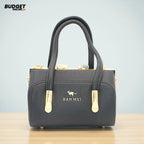 Women’s Structured Handbag With Gold-Tone Details