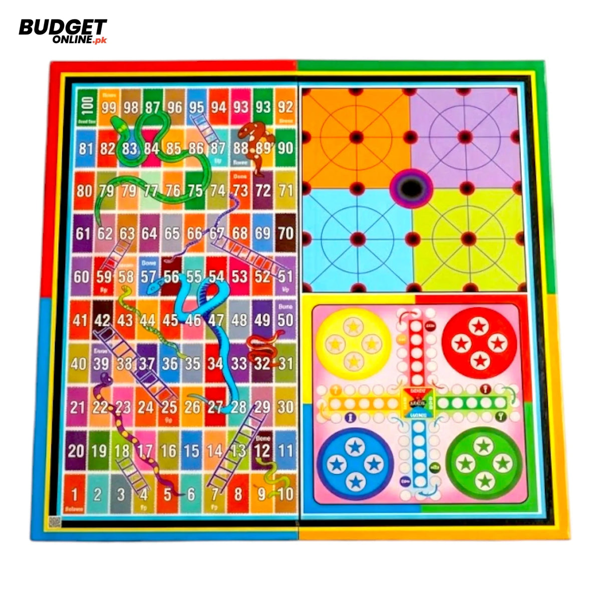 Large 4-in-1 Ludo Board Game
