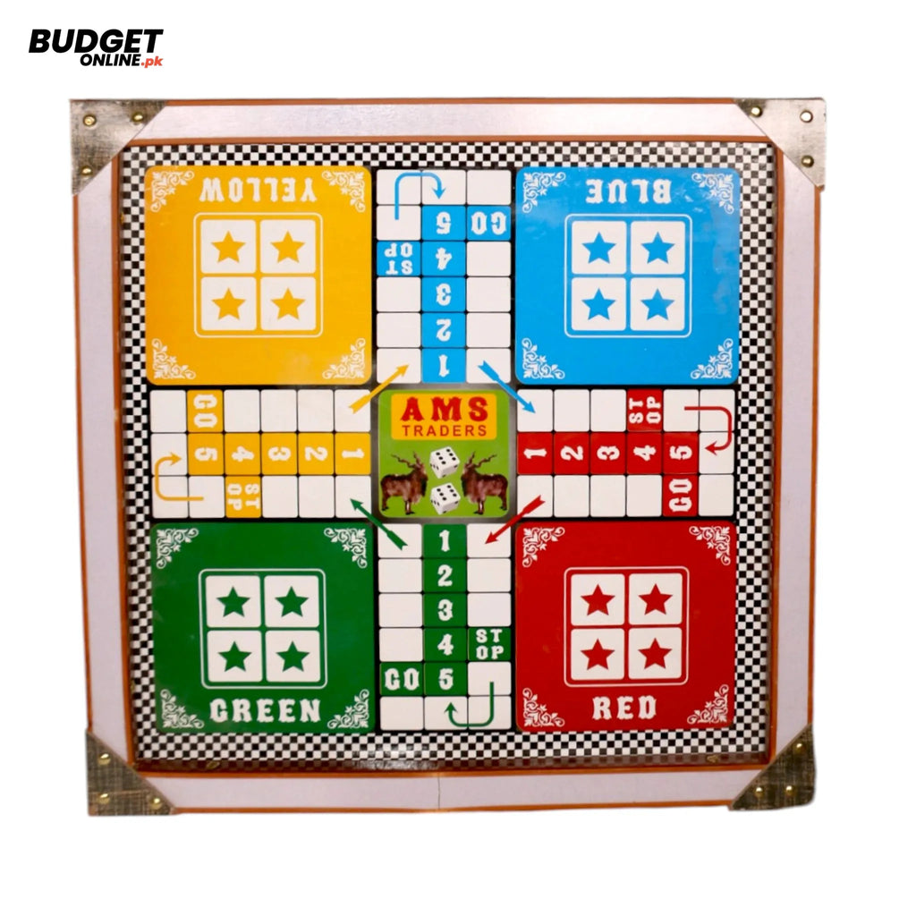 18-Inch Wooden Ludo Board Game