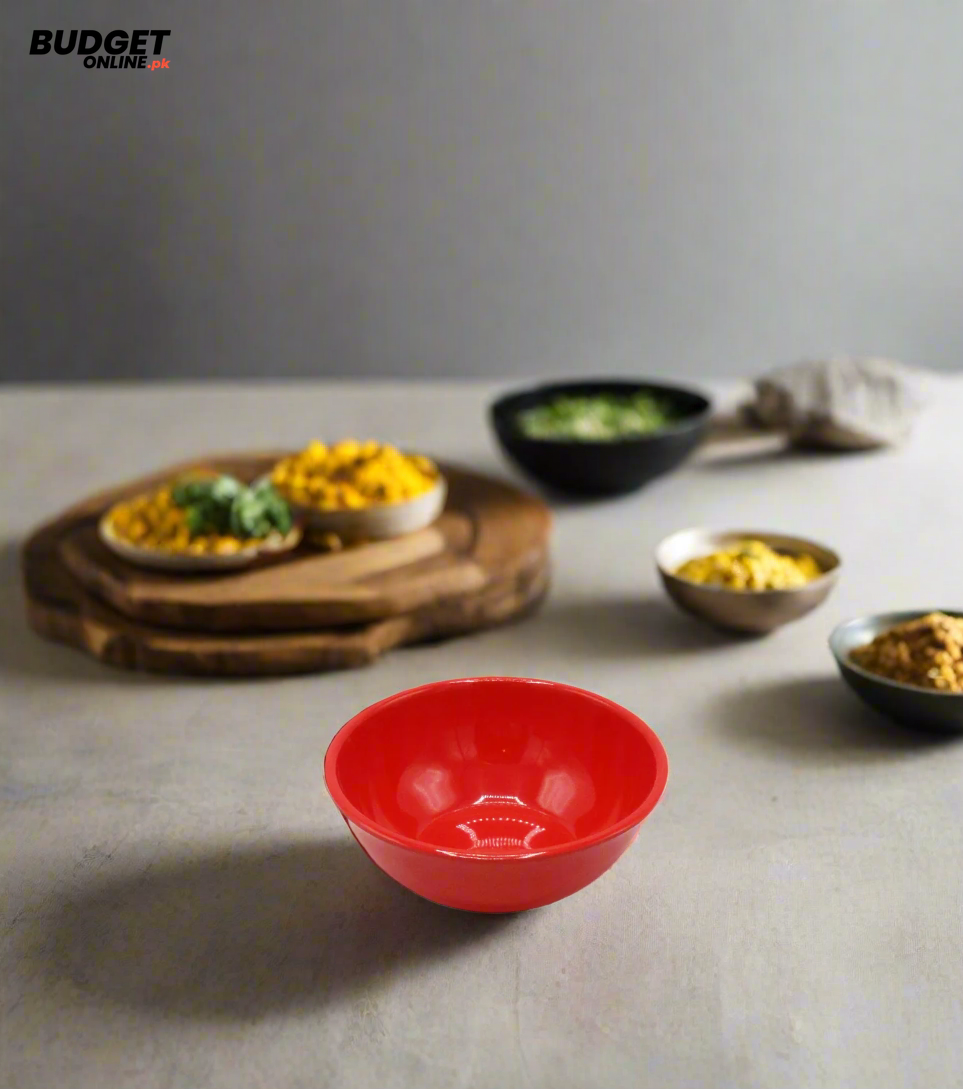 Red Melamine Serving Bowl 7 Inch