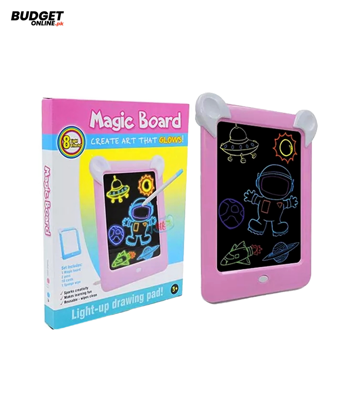 Magic Light-Up Drawing Board With Cards