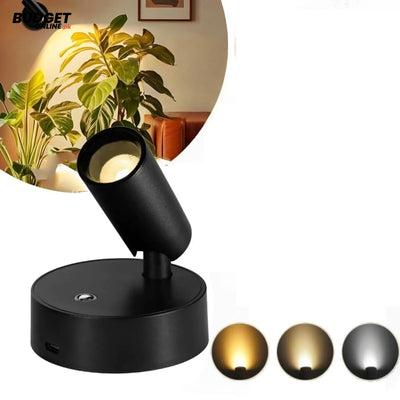 Black Magnetic LED Spotlight