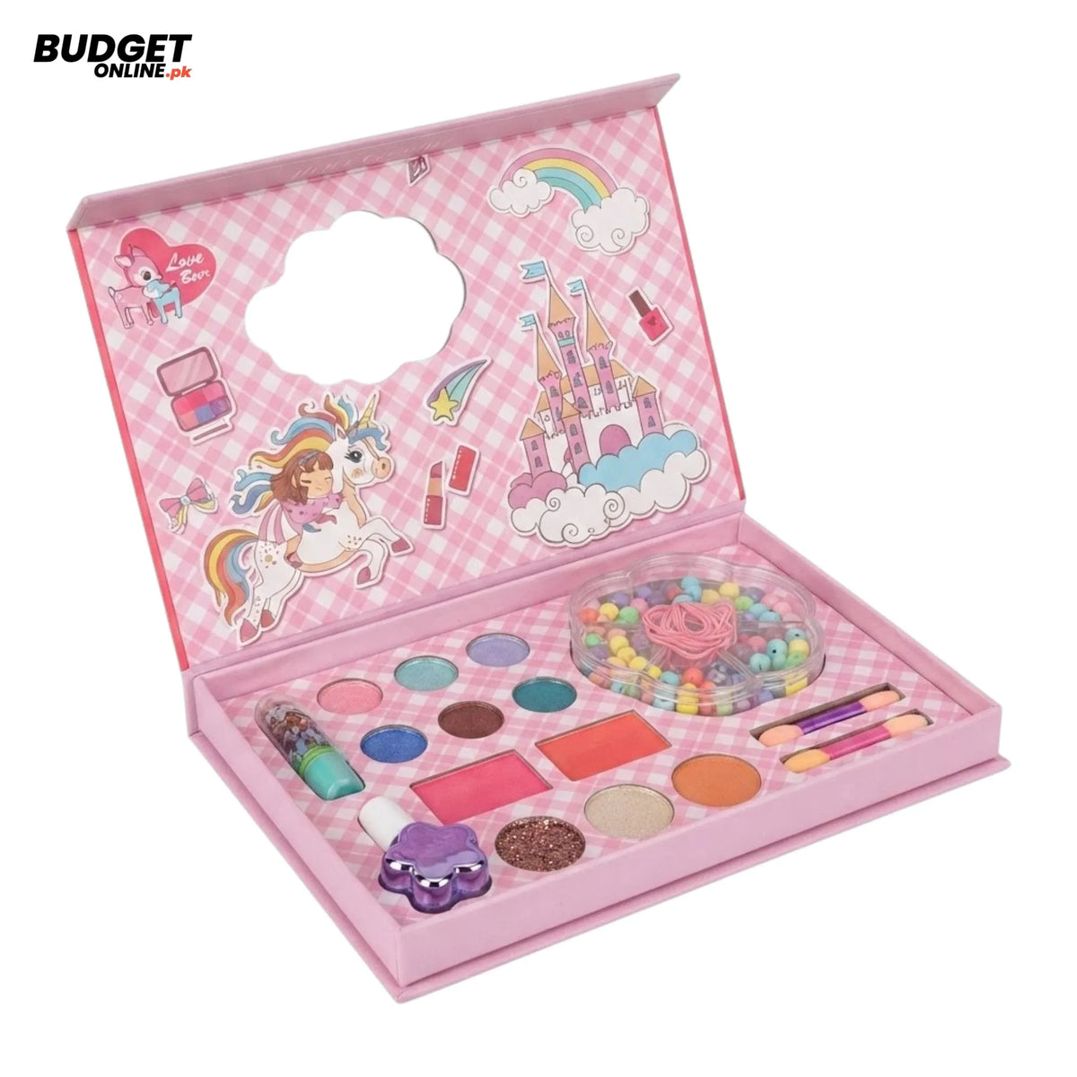 Pretend Makeup & Bead Making Set for Girls