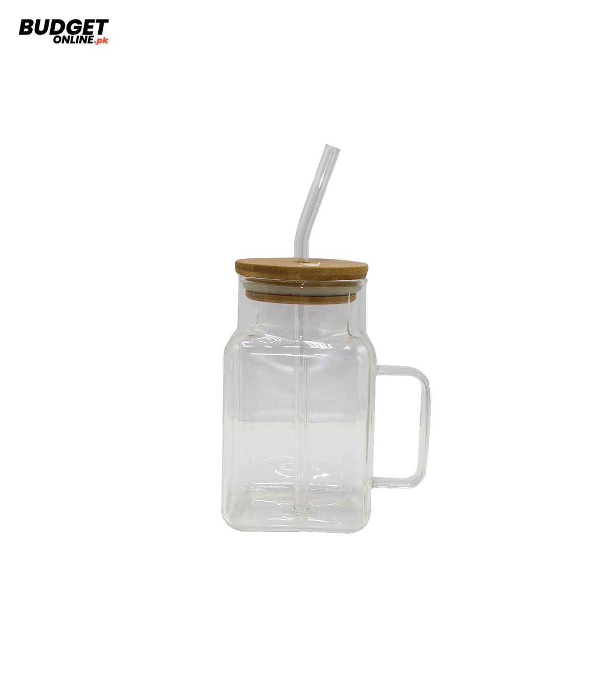 Glass Mason Jar Mug With Straw