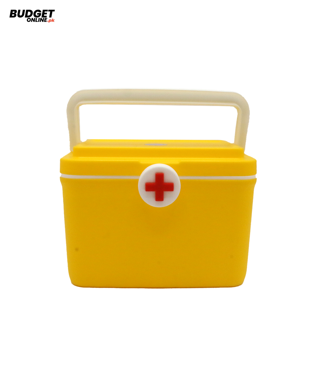 Yellow Plastic Medicine Storage Box