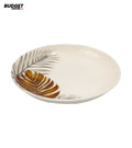 Melamine Leaf Design Plate 8 Inch