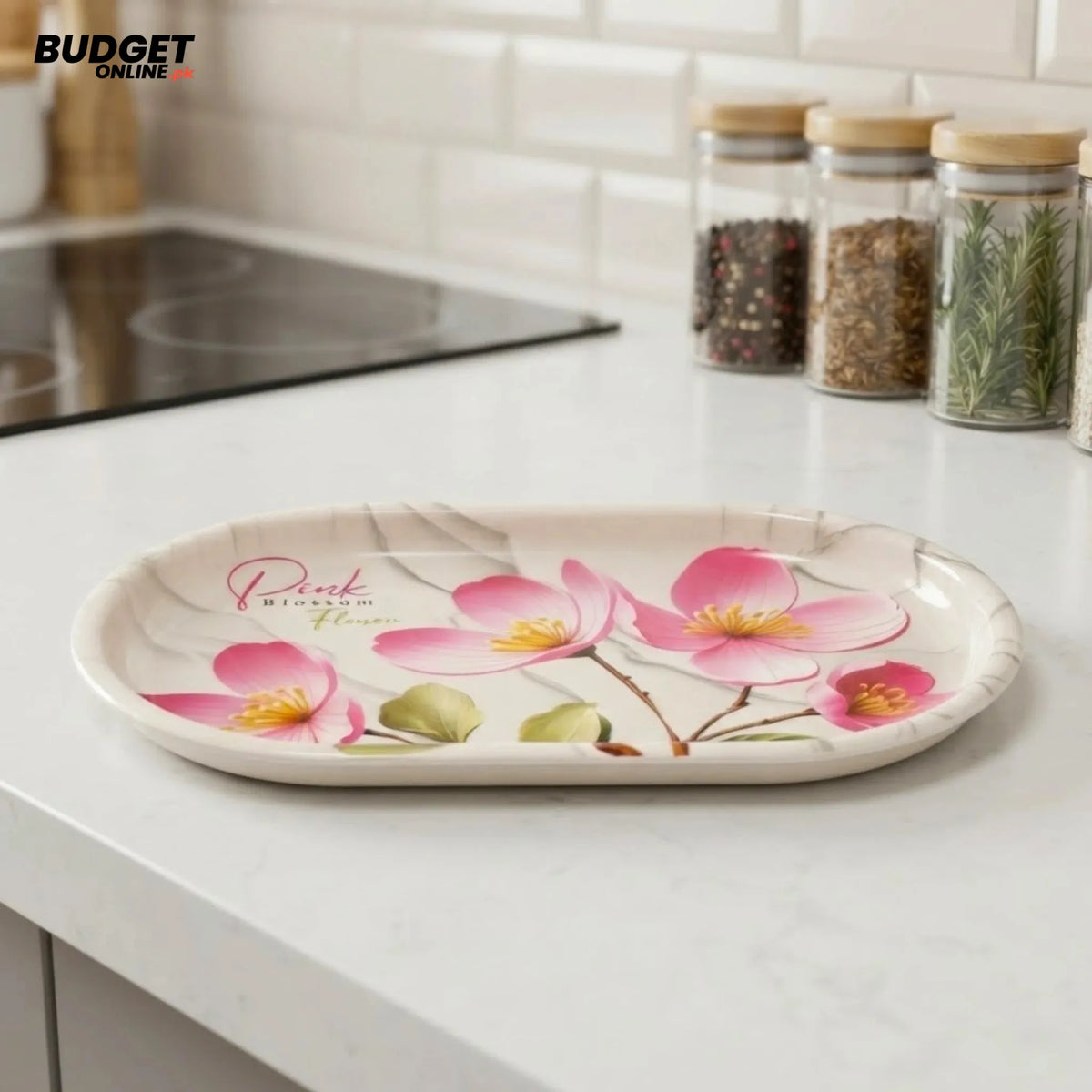 Floral Melamine Kebab Serving Tray