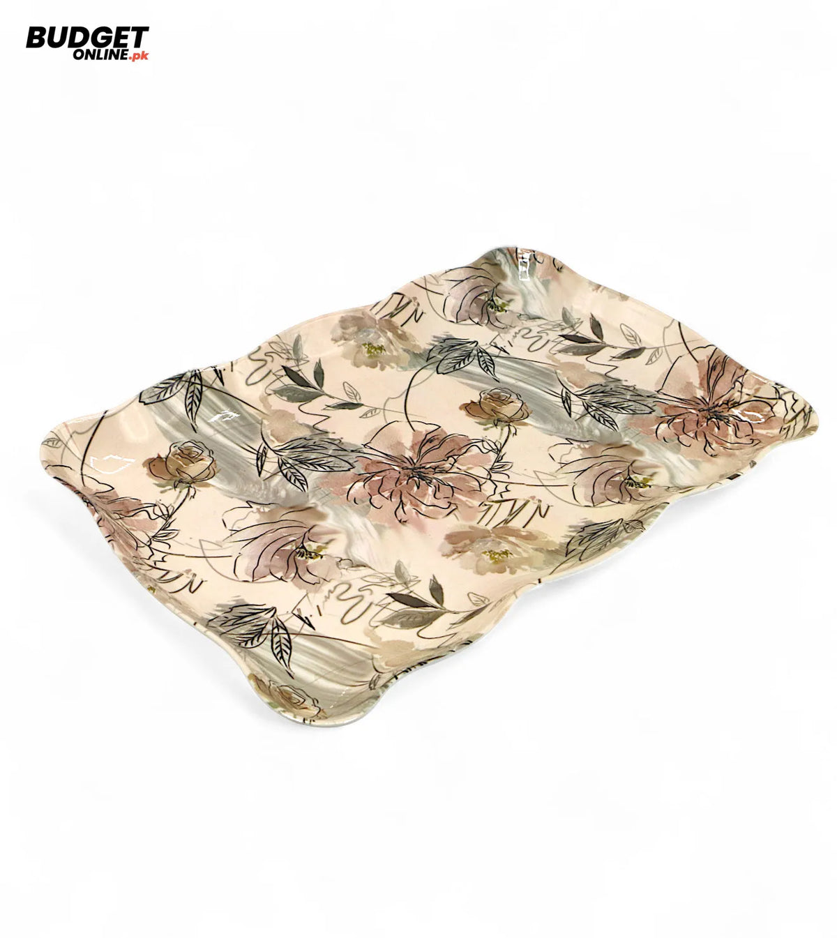 Floral Printed Melamine Serving Tray