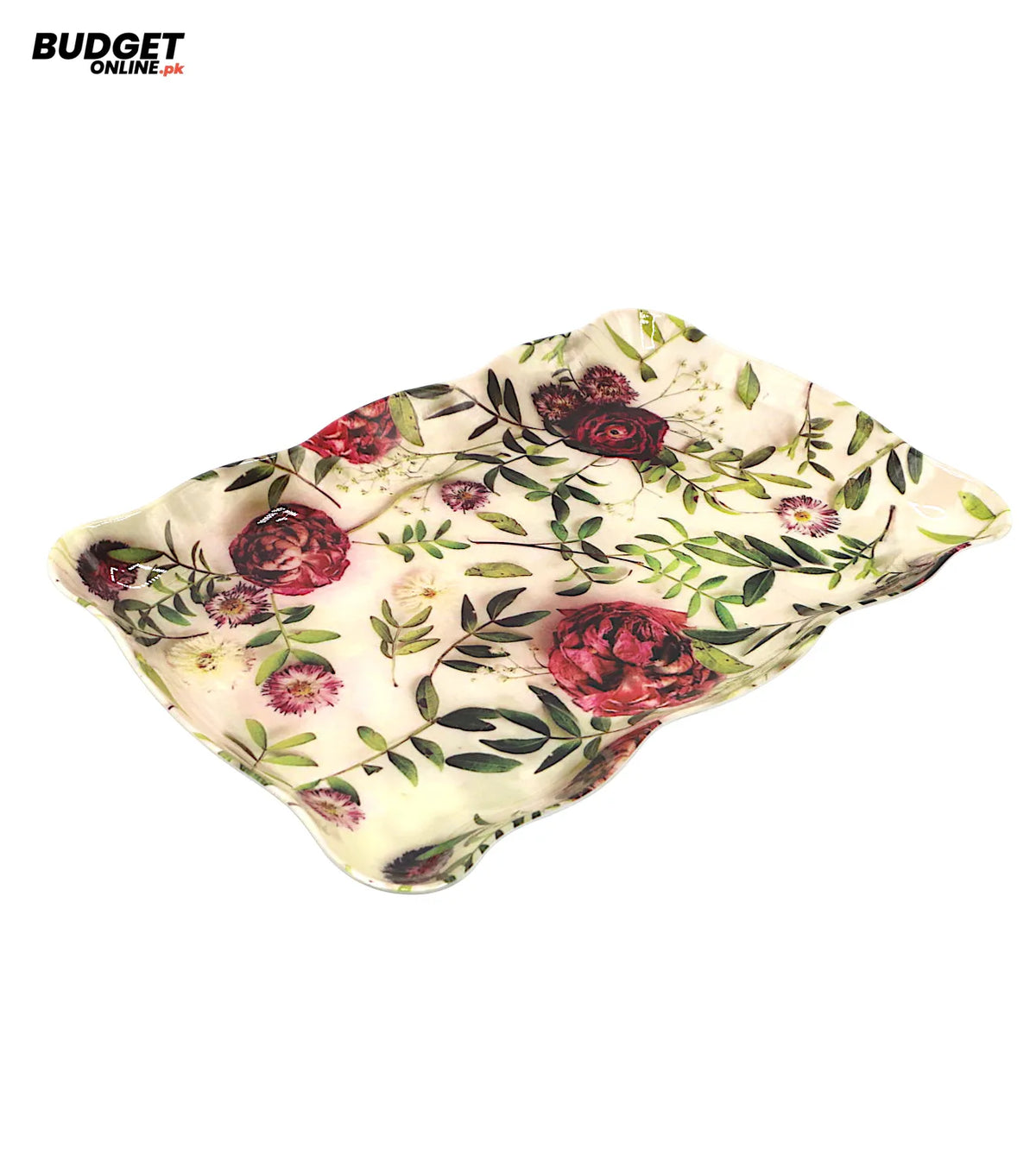 Floral Printed Melamine Serving Tray