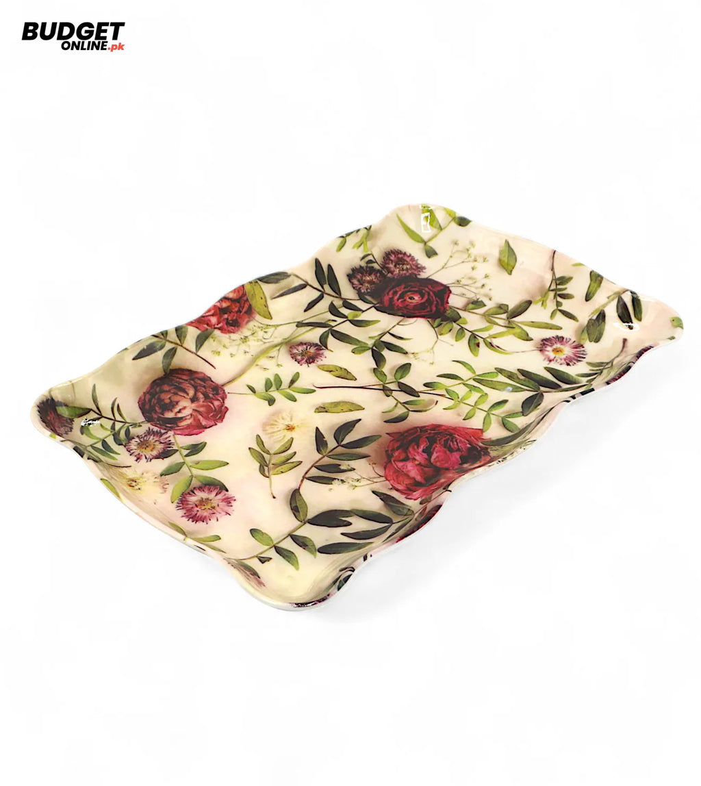 Elegant Printed Melamine Serving Tray