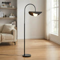 Black Metal Arc Floor Lamp