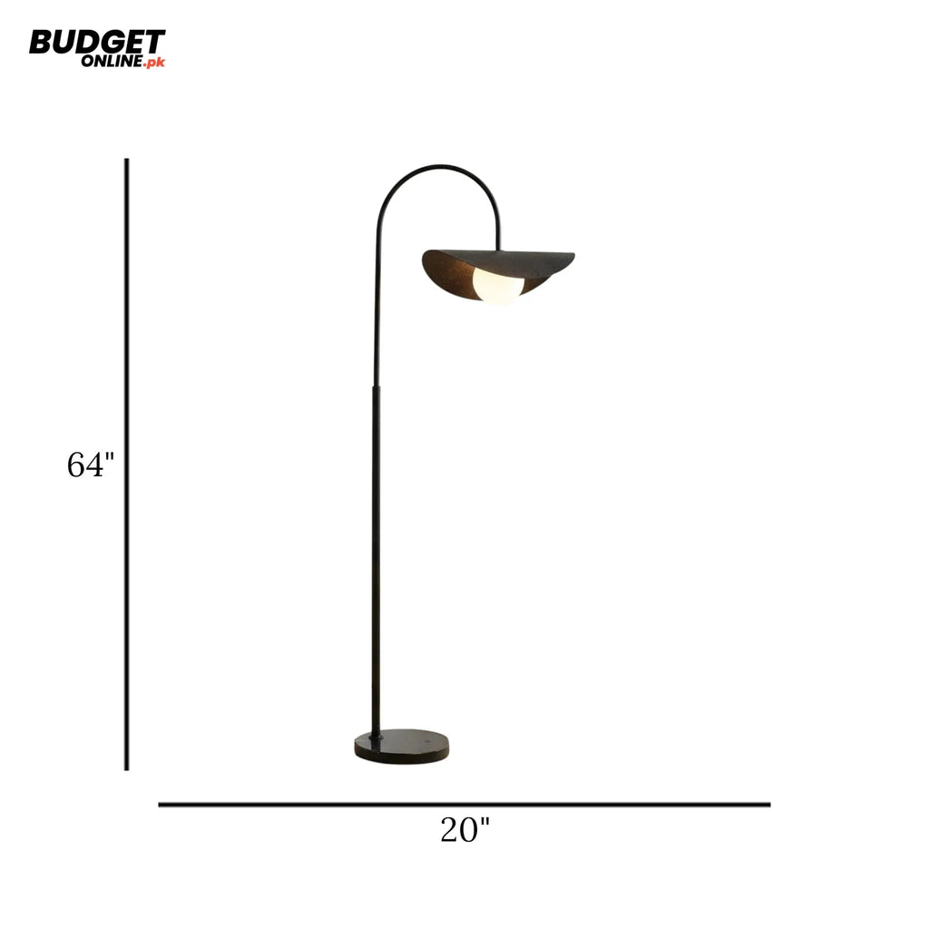 Black Metal Arc Floor Lamp