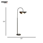 Black Metal Arc Floor Lamp