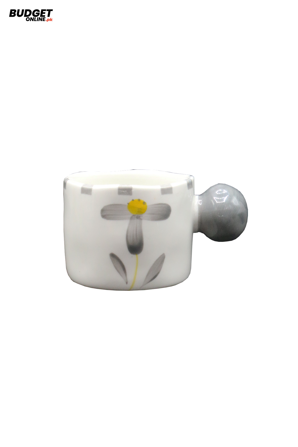 Floral Ceramic Mug With Round Handle