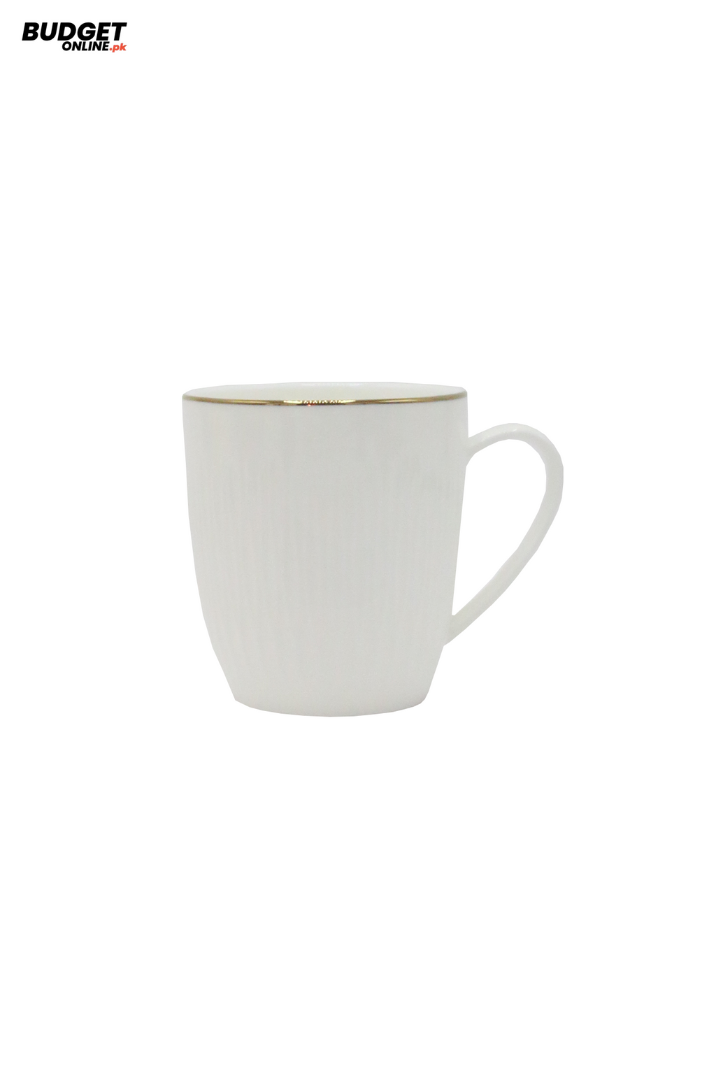 White Bone China Mug With Gold Rim
