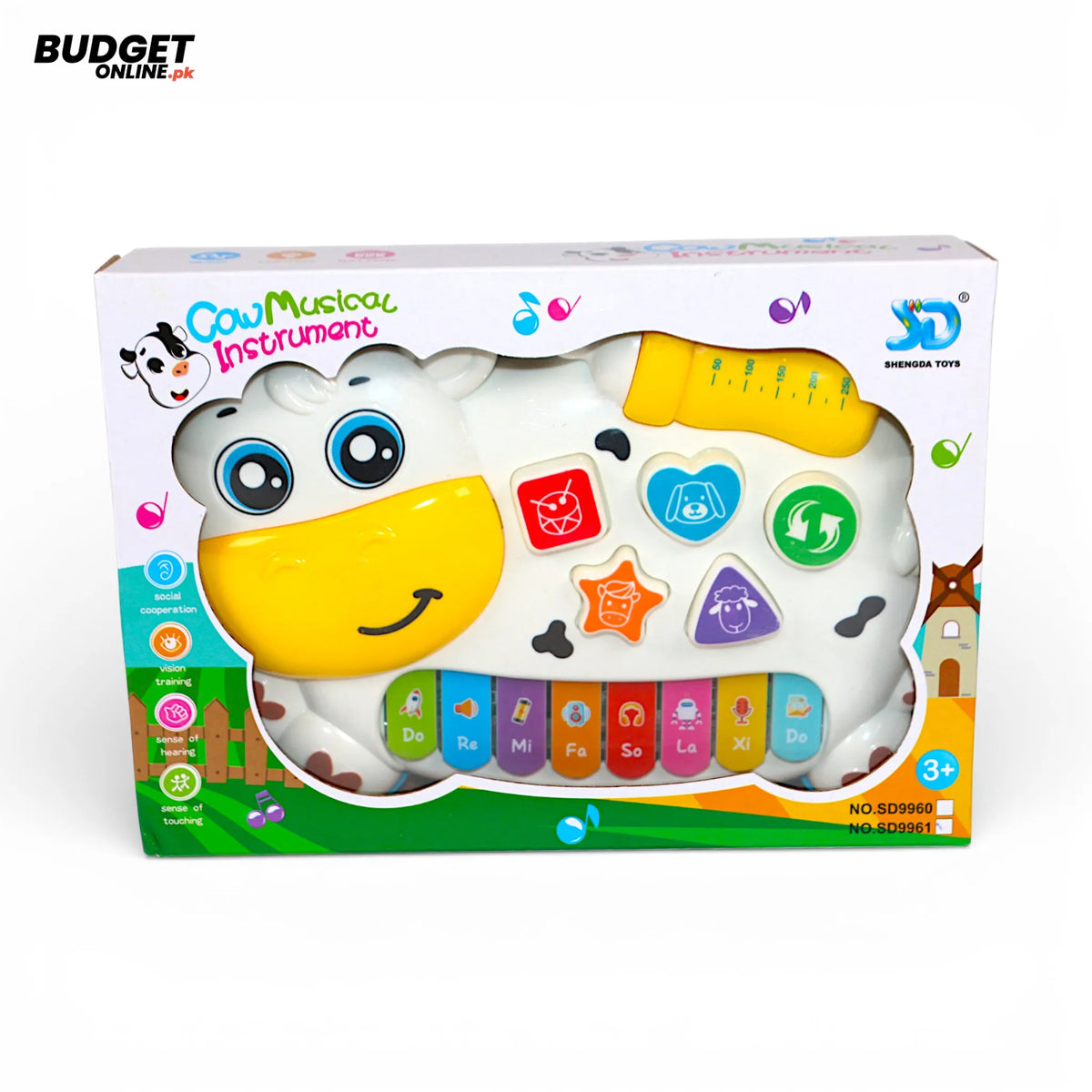 Musical Cow Piano Toy With 8 Keys