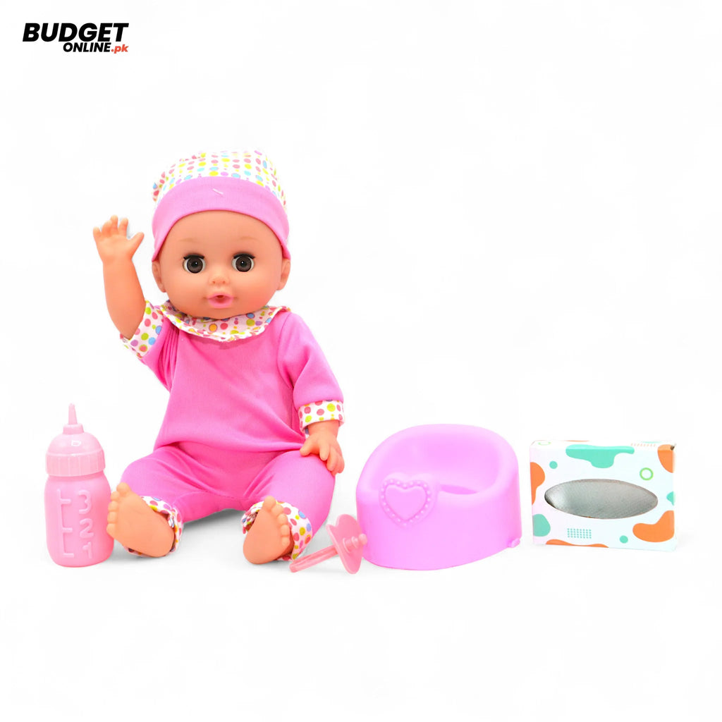 Musical Baby Doll With Accessories 14 Inch