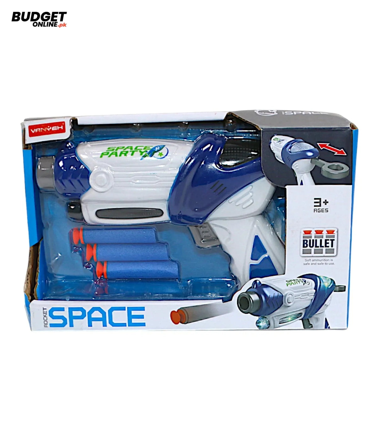 Space Light-Up Musical Soft Bullet Toy Gun