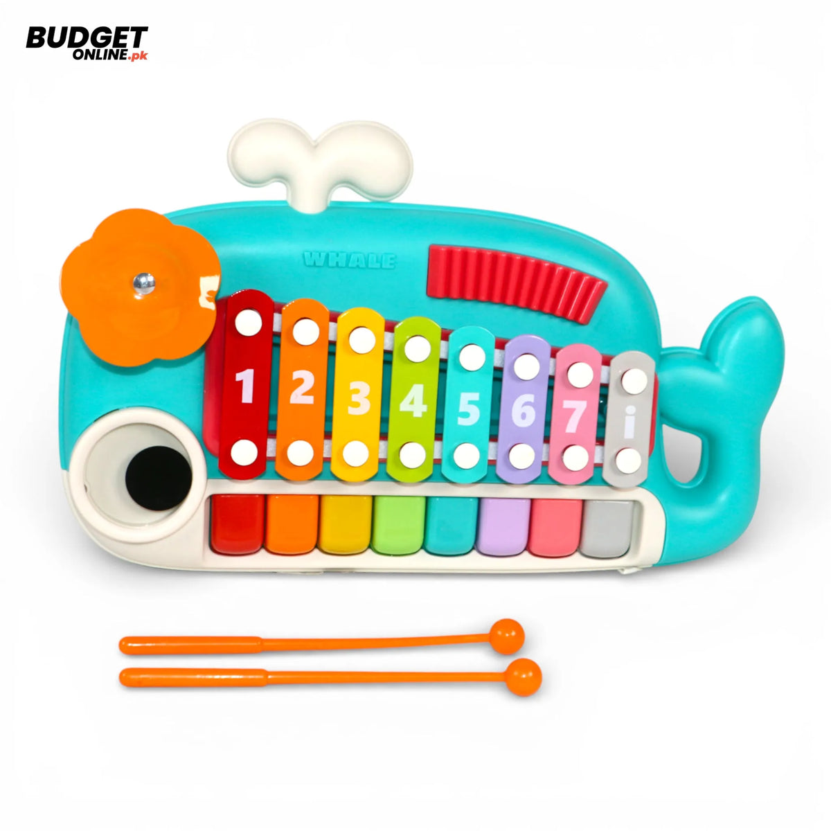 Musical Whale Xylophone Toy With 8 Keys