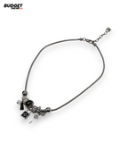 Gold & Silver Beaded Charm Mala Necklace
