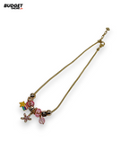 Gold & Silver Beaded Charm Mala Necklace
