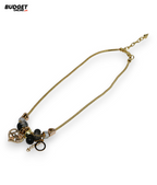 Gold & Silver Beaded Charm Mala Necklace