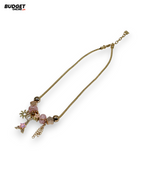 Gold & Silver Beaded Charm Mala Necklace