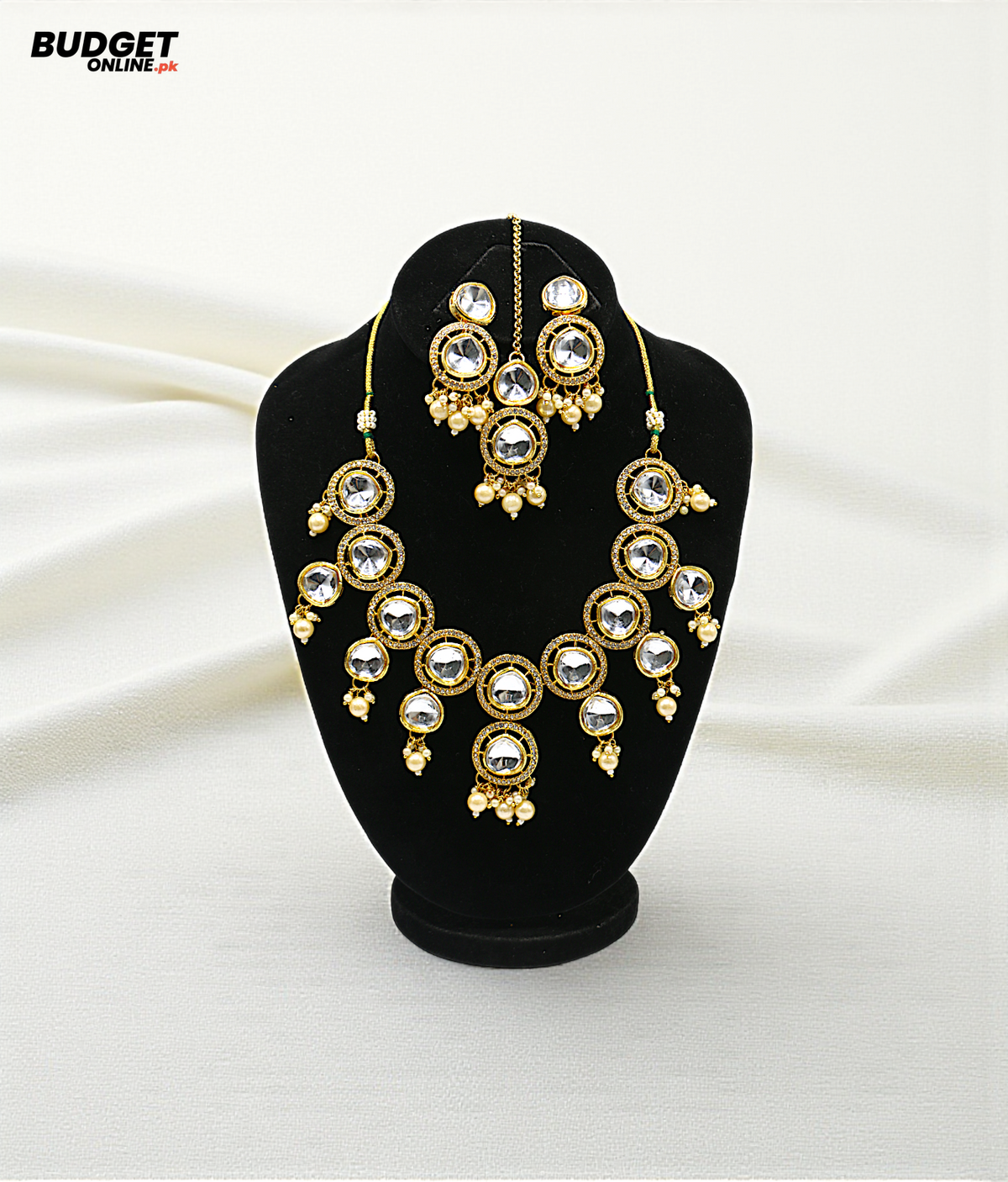 Gold-Plated Kundan Necklace Set