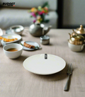 10-Inch White Ceramic Dinner Plate