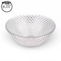Pixel Pattern Glass Bowl 6.75 Inch