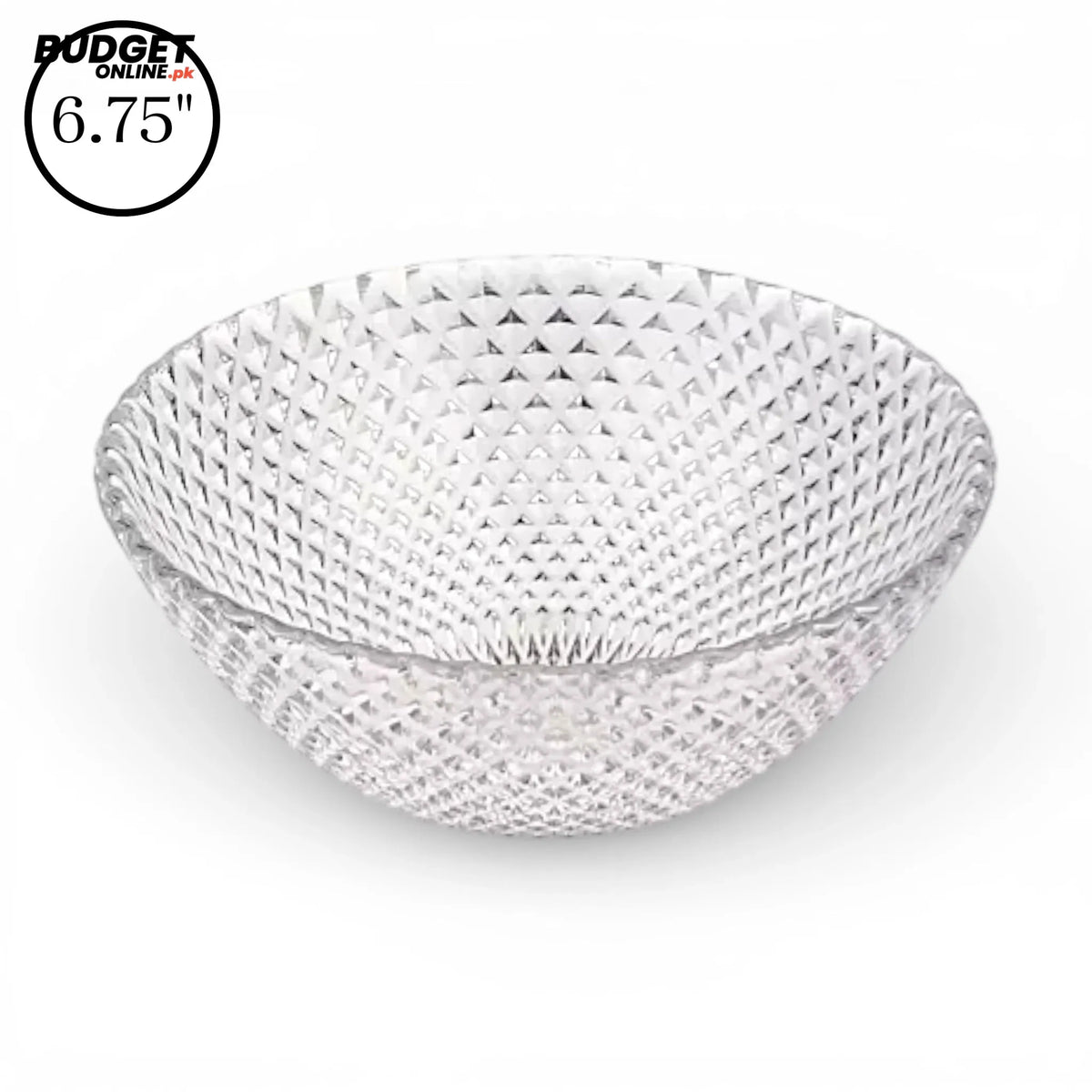 Pixel Pattern Glass Bowl 6.75 Inch