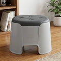 Large Plastic Bath Stool With Cushioned Seat