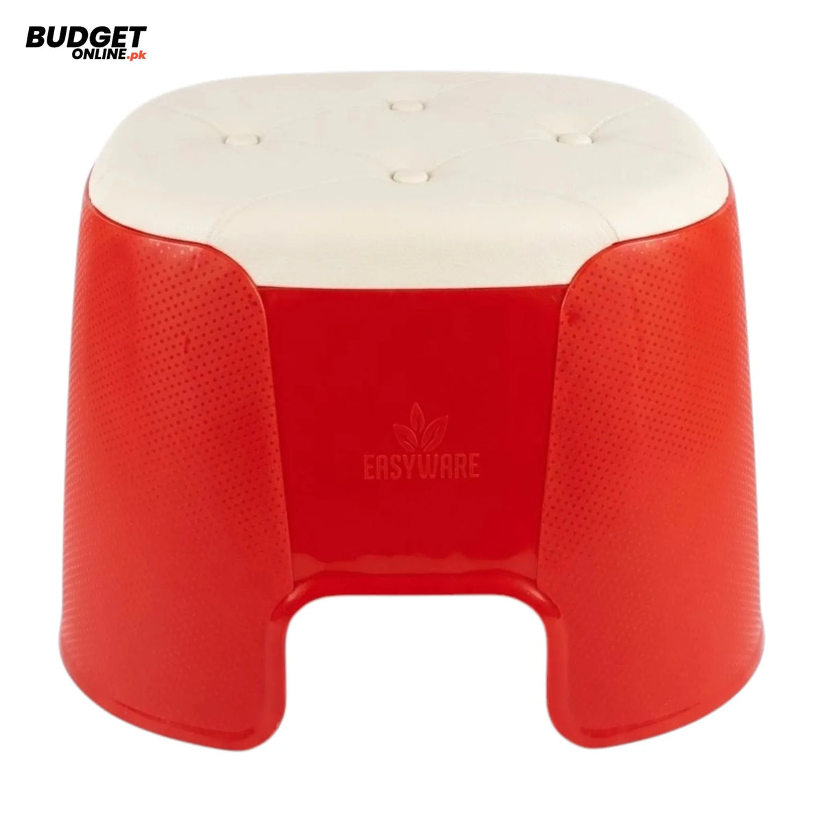Large Plastic Bath Stool With Cushioned Seat