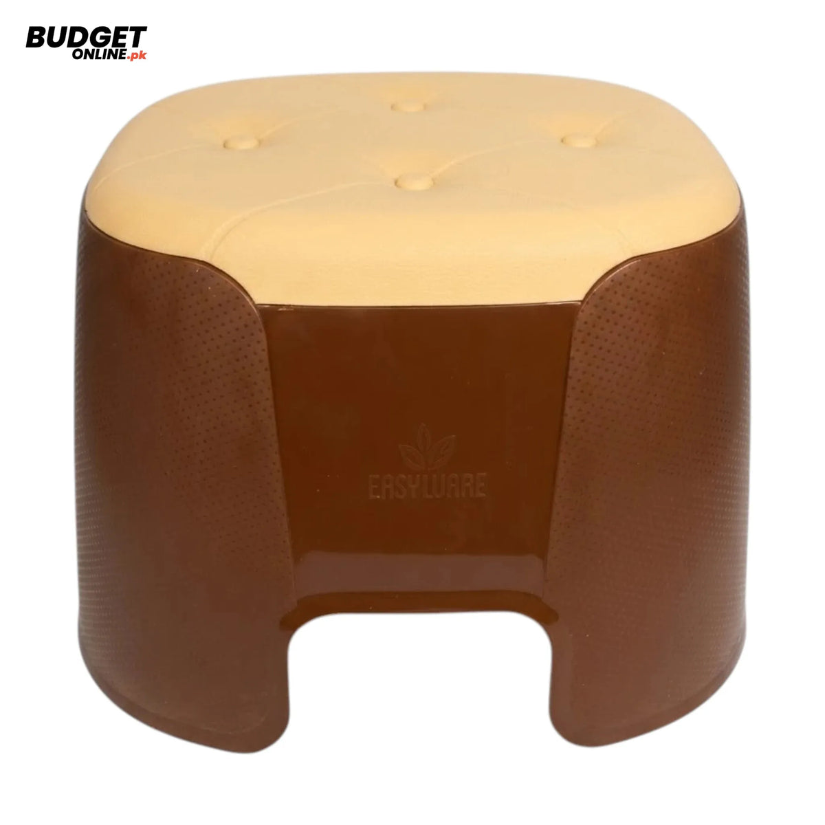 Large Plastic Bath Stool With Cushioned Seat
