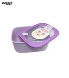4-Piece Square Plastic Storage Box Set