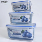 3-Piece Rectangular Food Storage Box Set