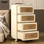4-Tier Storage Drawer Unit With Wheels