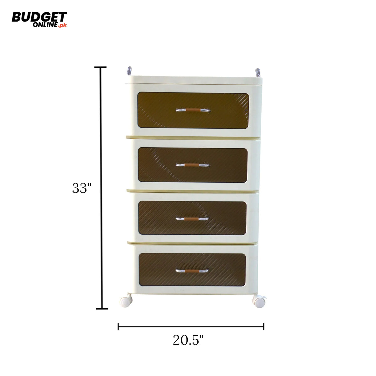 4-Tier Storage Drawer Unit With Wheels