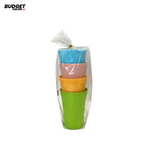 Rainbow Plastic Glass Set of 4