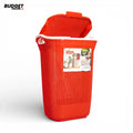 Red Plastic Laundry Basket With Lid