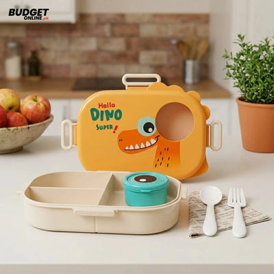3-Section Kids Plastic Lunch Box