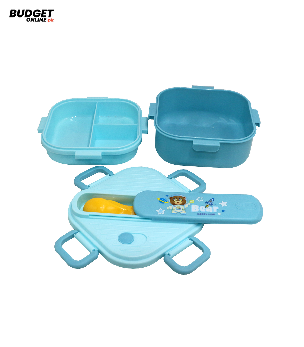 Kids Plastic Lunch Box With Spoon