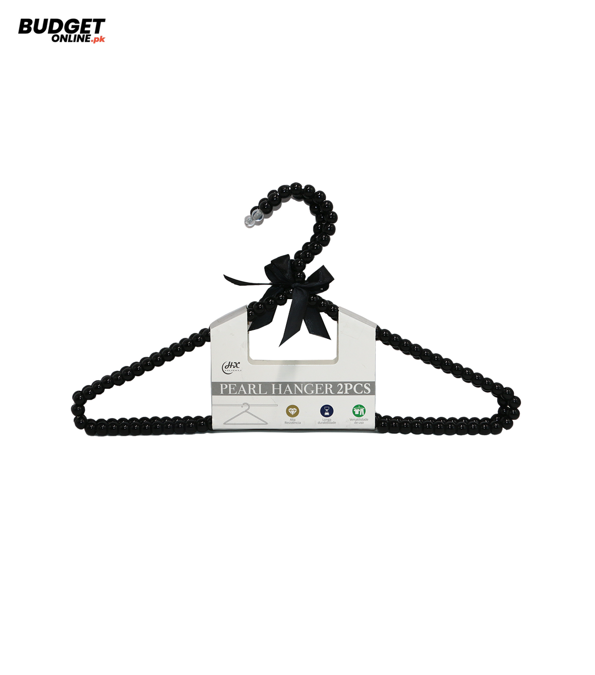 Black Pearl Plastic Hangers Set of 2