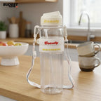Plastic Sports Water Bottle With Shoulder Strap