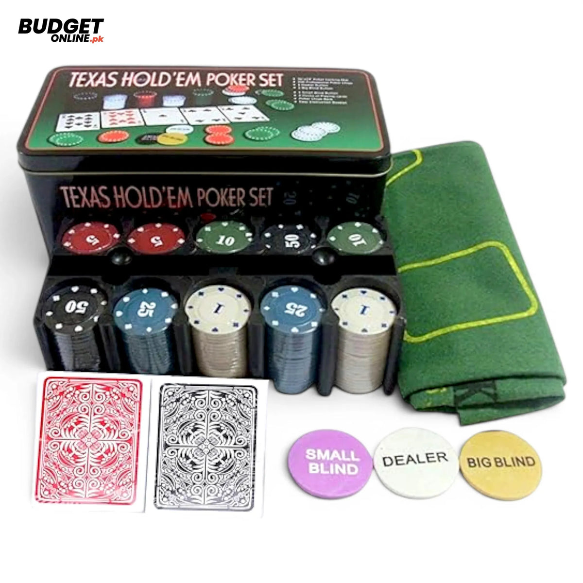 200-Piece Texas Hold’em Poker Set in Tin Case