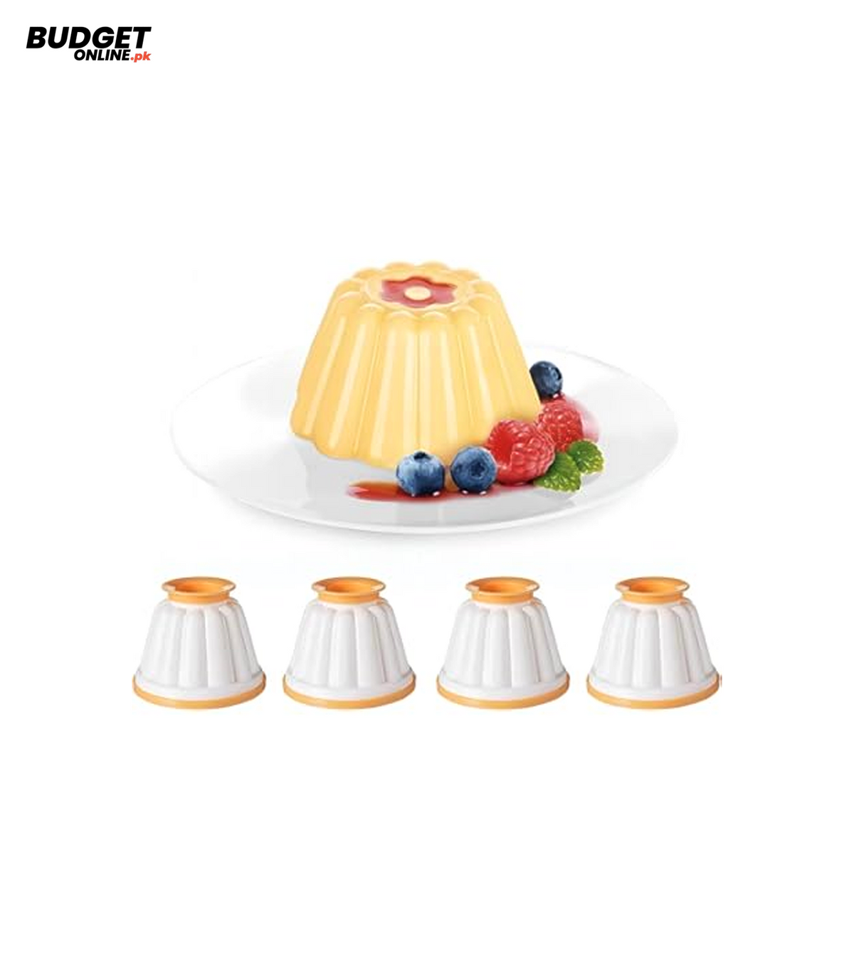 4-Piece Pudding Mould Set With Lids