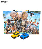 Animal World 48-Piece Puzzle With 2 Toy Cars