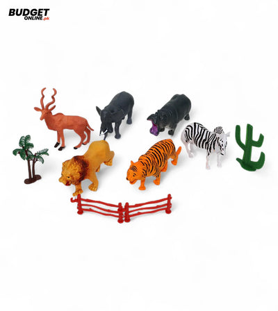 10-Piece Colorful PVC Animal Set